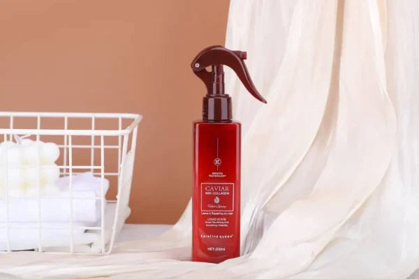 Keratine Queen Sulfate Free Caviar Hair Spray With Collagen For Long Lasting Fragrance Soft and Shiny Hair 200ml