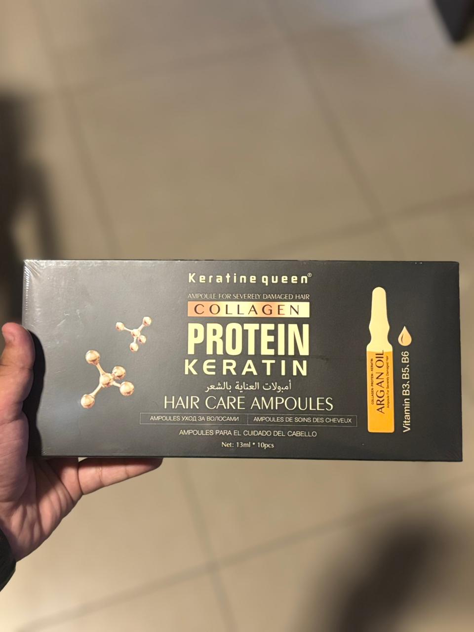 Keratine Queen Brazilian Protein Collagen Hair Ampoules 13ml*10