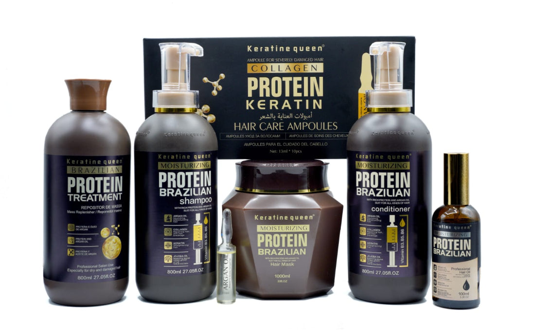 KERATINE QUEEN Moisturizing Protein Brazilian (COMPLETE KIT)(Extra Discount)